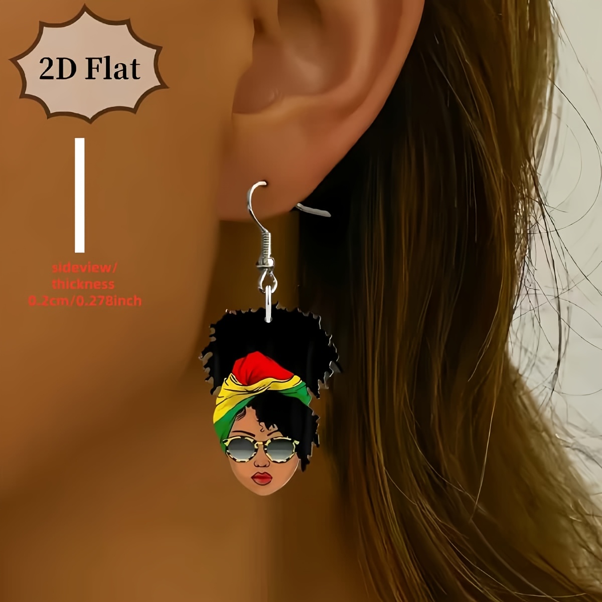 5 Pairs African Style Earrings Set, Bold Cultural Elements